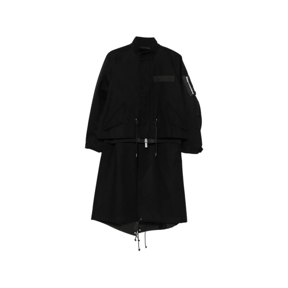 Sacai Black Coats - Military Coats Women